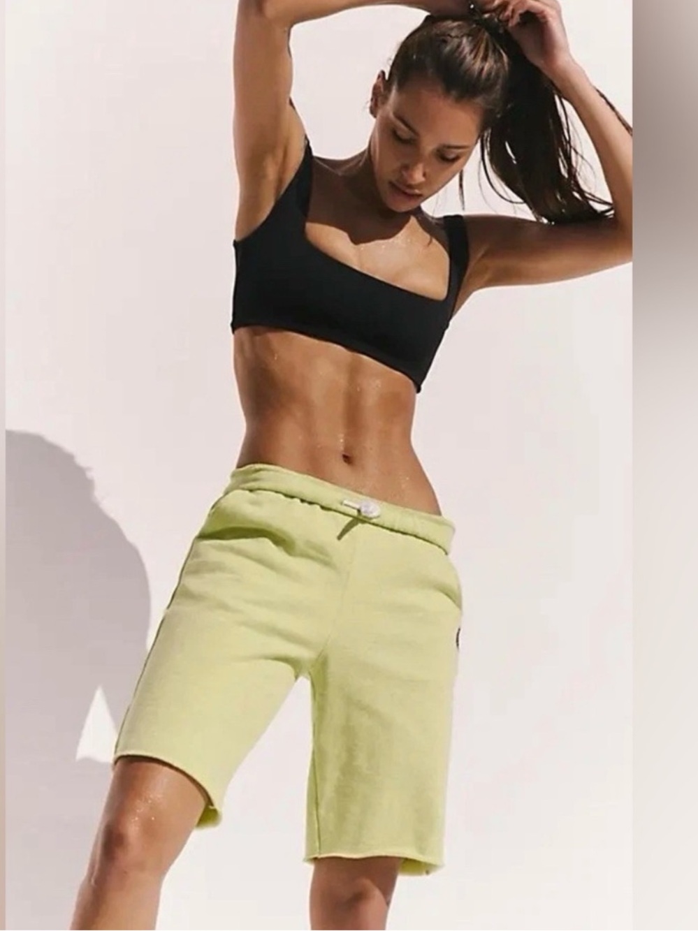 FREE PEOPLE For The Win Long Shorts in Citrus Sz S NWOT